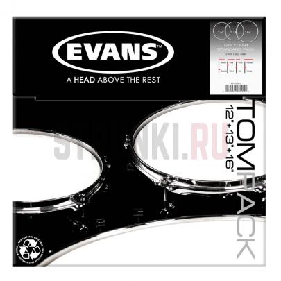 Набор пластика для том барабана 12"/13"/16", Evans ETP-G14CLR-S G14 Clear Standard
