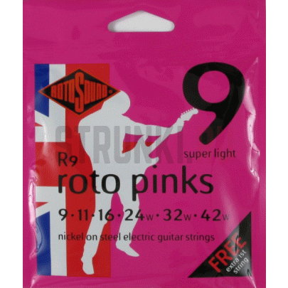 Струны для электрогитары Rotosound Roto Pinks R9 9-42