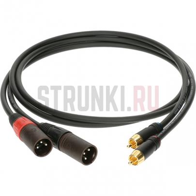 Кабель акустический RCA-XLRm, Klotz AL-RM0030, 30см, 2шт, (прямой-прямой)