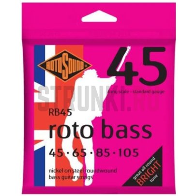 Струны для бас-гитары Rotosound Roto Bass RB45 45-105