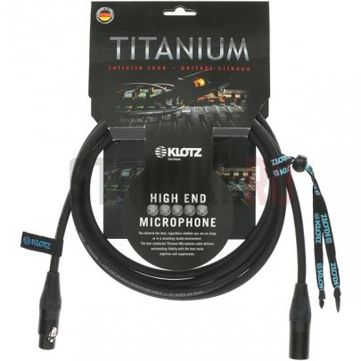 Кабель микрофонный Klotz TI-M0500 Titanium, 5м (прямой-прямой)