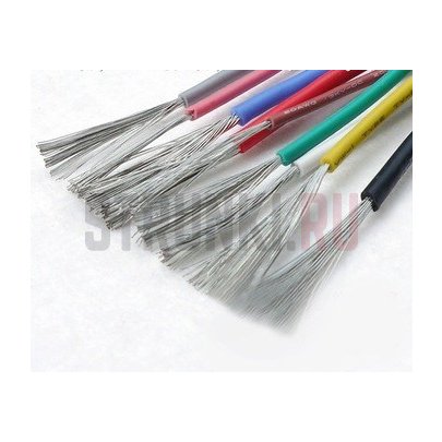 Провод для распайки 26AWG цвет серый, 100см