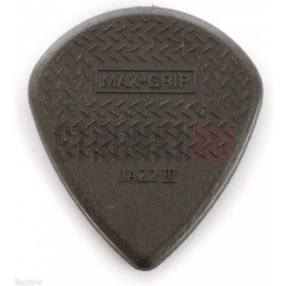 Медиатор Dunlop 471R3C Grip Carbon Fiber Jazz III, 1.38 мм, 1 шт.