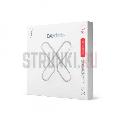 Струны для акустической гитары, бронза 80/20, 13-56, 3 комплекта, D'Addario XSABR1356-3P XS