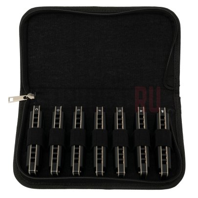 Набор из 7 губных гармошек (C-D-E-F-G-A-Bb), диатонические, Cascha HH-2248 Master Edition Blues