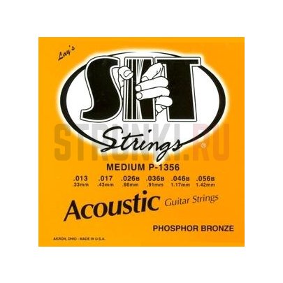 Струны для акустической гитары S I T Acoustic Phosphor Bronze Medium P-1356 13-56