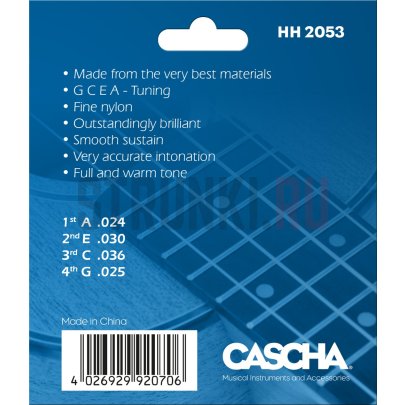 Струны для укулеле сопрано Cascha HH-2053 24-36