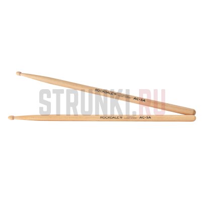 Палочки барабанные ROCKDALE AC-5A 5A American Classic Hickory, американский орех, деревянный наконечник