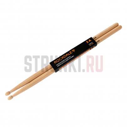 Палочки барабанные ROCKDALE AC-5A 5A American Classic Hickory, американский орех, деревянный наконечник
