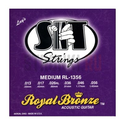 Струны для акустической гитары S I T Acoustic Royal Bronze Light RL-1356 13-56