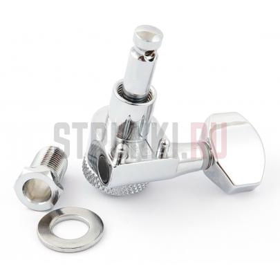 Колок одиночный, локовый HC Tuner LC221-D07 21:1, CHROME, хром, левый