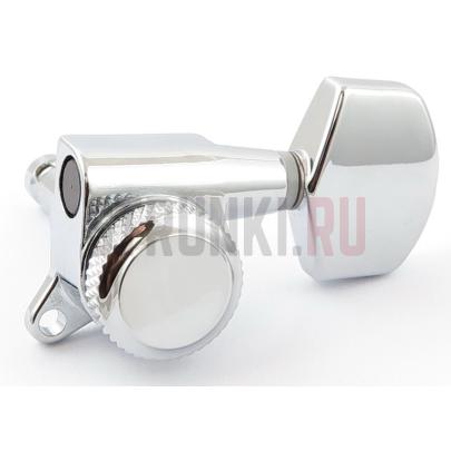 Колок одиночный, локовый HC Tuner LC721-D01 21:1, CHROME, хром, левый