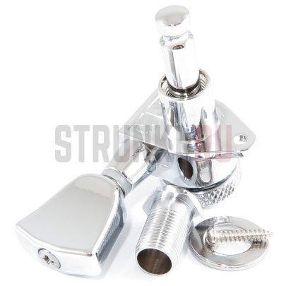 Колок одиночный, локовый  HC Tuner LC321-D04 21:1, CHROME, хром, левый