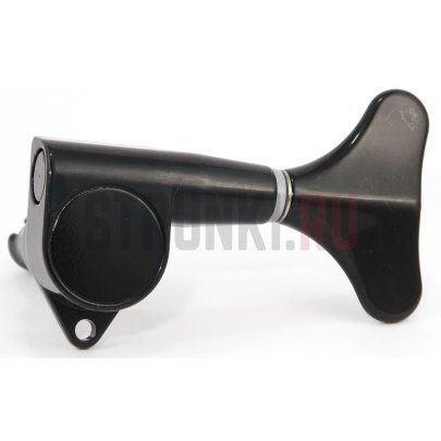 Колок одиночный HC Tuner GB100-D51, BLACK, для бас-гитары, хром, левый