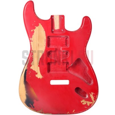 Корпус электрогитары, ольха, Sunsmile SVTG STBO11, состаренный