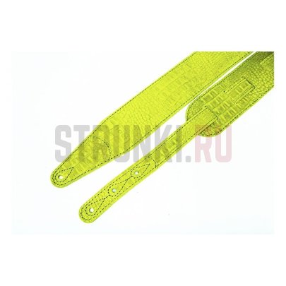 Ремень для гитары Fidel FL660317L11 Leather 11, лайм, тиснение рептилия