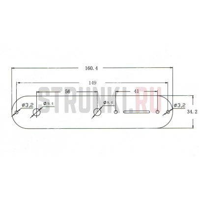 !!! УЦЕНКА !!! Бридж для Telecaster PARTS, с панелью электроники, хром