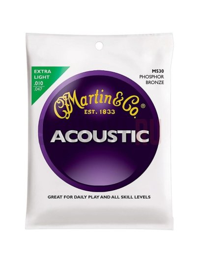Струны для акустической гитары Martin & Co Phosphor Bronze M530 10-47