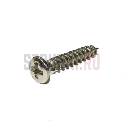 Саморез для крепления ремня 3 x 19 мм, хром