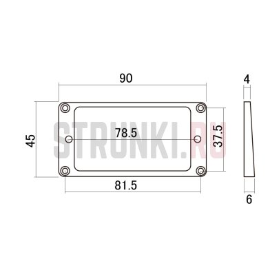 HOSCO MR-1FI рамка для нэкового хамбакера, закругленная снизу, кремовый цвет