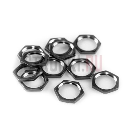 Гайка шестигранная (под гнездо джека) HOSCO NU-6, внутренний диаметр 8.6 мм, хром