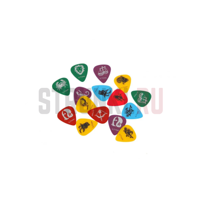 Набор медиаторов Alice AP-600C, 6 толщин, коробка 600шт