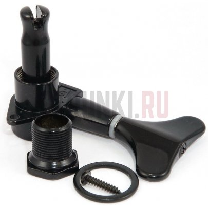 Колки 4 в линию для бас-гитары HC Tuner GB100-D51, BLACK, черные