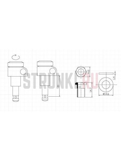 Колки 4+2 HC Tuner LC321-D04 21:1, CHROME, хром, локовые