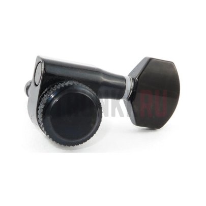 Колки локовые 6 в линию HC Tuner LC221-D07 21:1, BLACK, черный