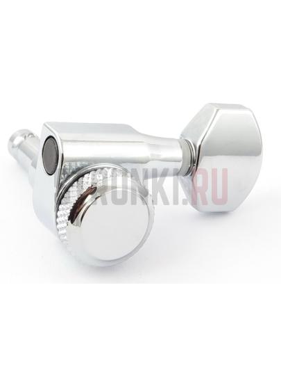 Колки локовые 6 в линию HC Tuner LC221-D07 21:1, CHROME, хром