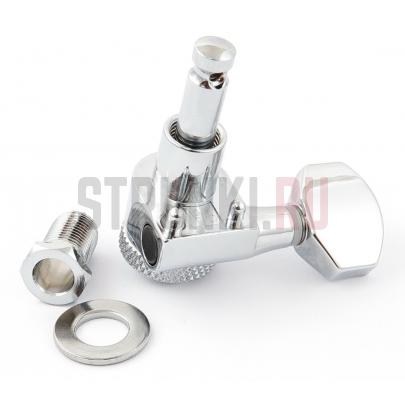 Колки локовые 6 в линию реверсные HC Tuner LC221-D07 21:1, CHROME, хром