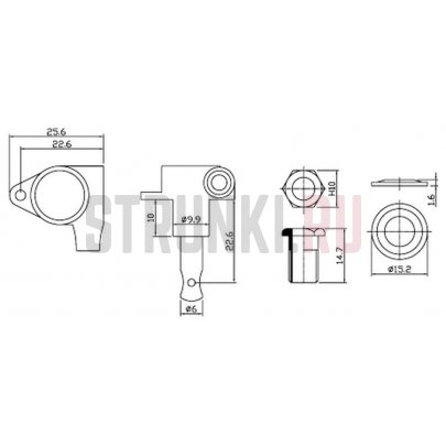 Колки 4+4 HC Tuner SG321-D04 CHROME, хром