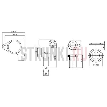 Колки 4+4 HC Tuner SG321-D07 Chrome, хром