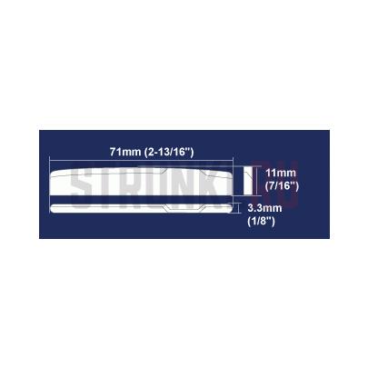 HOSCO HSB-SG1, порожек для акустической гитары Gibson, нижний, натур. кость (71х3.3х11mm)