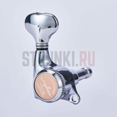 Колки 6 в линию локовые Guyker GK-501D6SP, левые, хром