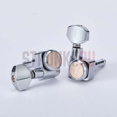 Колки 6 в линию локовые Guyker GK-434SP, левые, хром