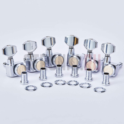 Колки 6 в линию локовые Guyker GK-434SP, левые, хром