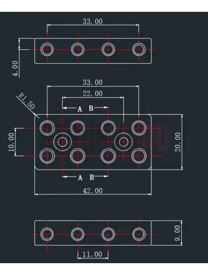 Топлок для безголовой бас-гитары, Guyker SPWT-4string, черный