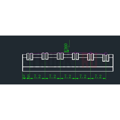 Guyker NUT-TL001-43 верхний порожек для электрогитары LP, титан (43x6x8.8)