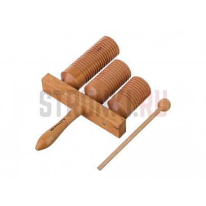 Тон-блок деревянный на ручке Fleet FLT-G5-3, агого, набор из 3 штук