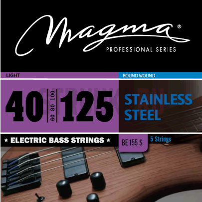 Струны для 5-струнной бас-гитары Magma Strings Low B BE155S 40-125