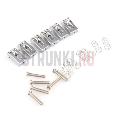 Набор седел для электрогитары (6шт), хром, Musiclily MX0884CR-6