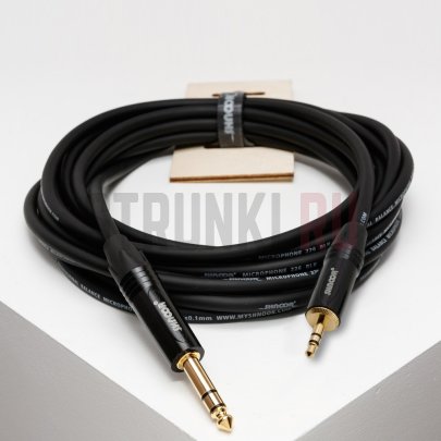 MC226-MJJS-B-1m Кабель PRO-уровня для балансных соединений 6,35мм-3,5мм стереоджеки, 1м, SHNOOR