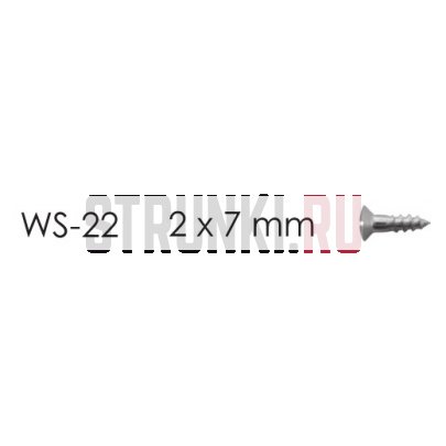 HOSCO WS-22G, cаморез для колков (2 x 7 mm), позолота