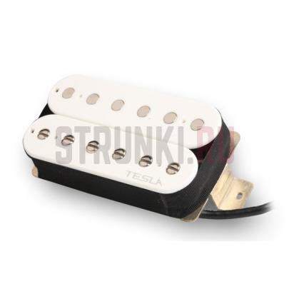 Звукосниматель для электрогитары Tesla PLASMA-X1/WH/BR, хамбакер, бриджевый, белый