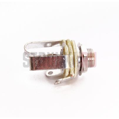 Разъем панельный Jack 1/4" (6.35 мм) Cort JACK-CR300, хром
