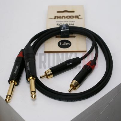 Компонентный кабель 2хRCA - 2хjack, 5м, SHNOOR	RCA2JM-5m