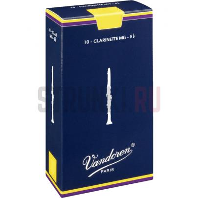 Трости для кларнета Eb Традиционные №2,5 (10шт) Vandoren CR1125