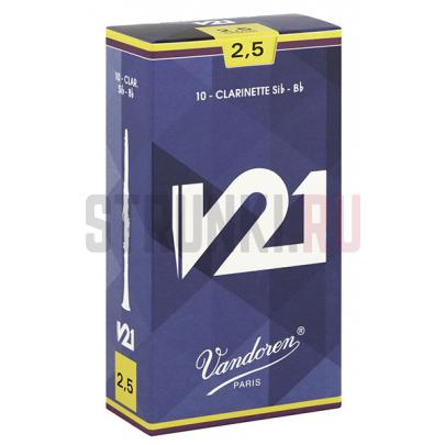 Трости для кларнета Bb, №2.5, 10шт, Vandoren CR8025 V21