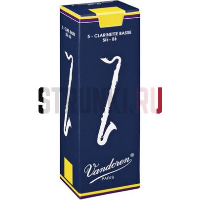 Трости для БАС-кларнета традиционные №2,5 (5шт) Vandoren CR1225 BASS